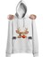 Geyik Noel Yılbaşı Tasarım Baskılı 3 Iplik Geniş Kalıp Kapüşonlu Sweatshirt 1