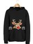 Geyik Noel Yılbaşı Tasarım Baskılı 3 Iplik Geniş Kalıp Kapüşonlu Sweatshirt 2