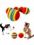 2 Adet Renkli Kedi Köpek Oyun Topu 1