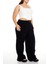 Plus Size Yüksek Bel Kargo Pantolon 5