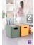 Storage Box Yeşil-Sarı 2 Adet 17 Litre Düzenleyici Kapaklı Kutu, Dekoratif Saklama Kutusu, Organize 1