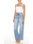 F21 İnci Detaylı Wide-Leg Jean Pantolon 4