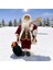 Yılbaşı Yeni Yıl Dekor Süs Kırmızı Noel Baba 45 cm Ekose Yelekli 1