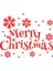 Tekno Trust Yılbaşı Süslemeleri Merry Christmas Kar Taneleri Vitrin Düzenlemesi 76X115 cm - Kırmızı 1