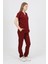 Daisy V Yaka Bordo Unisex Uniforma (Likralı) M - Takım - Hayır İsim Yazılmasın 2