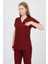 Daisy V Yaka Bordo Unisex Uniforma (Likralı) M - Takım - Hayır İsim Yazılmasın 3
