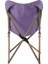 Kids Ahşap Katlanır Kamp & Bahçe Sandalyesi – Antrasit Iskelet - Mor Kılıf 3