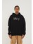 Kapüşonlu Ön Arka Saw Baskı Oversize Erkek Sweatshirt 1