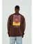 0 Yaka Future Baskı Oversize Erkek Sweatshirt 2