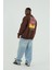 0 Yaka Future Baskı Oversize Erkek Sweatshirt 3