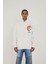 Kapüşonlu Kuş Baskı Oversize Erkek Sweatshirt 3