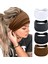 Kadın Geniş Kafa Bandı Siyah Moda Başörtüsü Bohem Kalın Hairband Büyük Spor Yoga Başörtüsü Kafa Bandı Saç Aksesuarları (4'lü Paket) (Yurt Dışından) 2