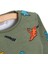 Basic Az Şardonlu Dinozor Desenli Sweatshirt Erkek Bebek 2