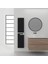 Elvino Bath Mirror Alüminyum Havlupan Modern Tasarım Siyah 180X37 cm 1