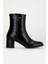 Kadın Aksesuarlı Topuklu Bot - Siyah Rugan 3