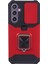 Samsung Galaxy S24 Fe Kickstand Kılıf Slayt Lens Kapağı Pc + Tpu Telefon Kapağı Kart Yuvası ile (Yurt Dışından) 1