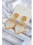 Gold Renk Gül Sallantı Kalp Model Pirinç Vip Kadın Küpe - TJ-BKP8044 1