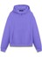 Unisex Açık Mor Oversize Fit Pamuklu Kapüşonlu Sweatshirt 1