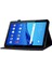 Huawei Mediapad T5 10.1 Desen Baskılı Akıllı Tablet Kılıfı Pu Deri Kart Yuvaları Folio Kalem Tutucu ile Kapak Standı-Siyah (Yurt Dışından) 4