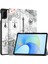 Honor Pad X8 Pro Üç Katlı Stand Akıllı Tablet Kılıfı Desen Baskı Pu Deri Kapak-Vintage Tower (Yurt Dışından) 1