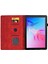 Huawei Enjoy Tablet 2/matepad T 10 9,7 Inç/t 10S 10,1 Inç/honor Pad 6 10,1 Inç/pad X6 9,7 Inç Tablet Kılıfı Desen Baskılı Pu Deri Kart Yuvaları Stand Kapağı-Kırmızı (Yurt Dışından) 3
