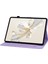 Honor Pad 9 Için Kart Yuvalı Kılıf Zambak Çiçeği Baskı Deri Standlı Tablet Kapağı-Mor (Yurt Dışından) 4