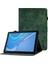 Huawei Mediapad T3 10 Desen Baskılı Tablet Kılıfı Pu Deri Folyo Standı Kalem Tutucu ve Kart Yuvaları ile Akıllı Kapak Kabuk-Yeşil (Yurt Dışından) 1