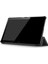 Pu Deri Üç Katlı Stand Tablet Kapak Koruyucu Muhafaza Huawei Mediapad T5 10-Siyah (Yurt Dışından) 5