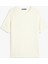 Kısa Kollu Pamuk Karışımlı Ajurlu Bisiklet Yaka T-Shirt 1