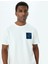 Kısa Kollu Işleme Detaylı Pamuklu Bisiklet Yaka T-Shirt 2