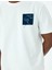 Kısa Kollu Işleme Detaylı Pamuklu Bisiklet Yaka T-Shirt 5