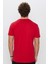 Unisex Slim Fit Dar Kesim %100 Pamuk Yumuşak Dokulu Kırmızı Bisiklet Yaka Tişört 5
