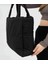 Kabartmalı Puf Kumaş Shopper Çanta Napoli Siyah 3