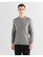 Erkek Gri Regular Fit Bisiklet Yaka Kazak 8040200.93 1