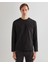 Erkek Siyah Regular Fit Bisiklet Yaka Logolu T-Shirt 2003268.5 1