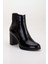 Kadın Lastikli Topuklu Bot - Siyah Rugan 4