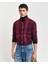 Erkek Bordo Regular Fit Düğmeli Yaka Logolu Gömlek 3240178.558 1