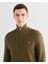 Erkek Yeşil Regular Fit Fermuarlı Hırka 8030212.301 5