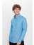Slim Fit Uzun Kollu Düğmeli Yaka Pamuklu Kolay Ütü Düz Erkek Gömlek 4