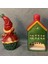 El Yapımı Kardan Adam Biblo ve Seramik Tealight Mumluk Seramik Ev Ikili Set 4