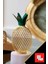 Pil Gold Metal Ananas Figür Mini Gece ve Masa Dekor Lambası LED Pilli 2