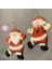 El Yapımı Noel Baba ve Kardan Adam Keçe 2'li Yılbaşı Ağacı Süsü - 14 x 18 cm 1