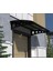 Metal Taşıyıcılı Kapı Üstü Pratik Sundurma Siyah - Siyah Levha 230 x 100 Md1 1