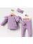Orkide 3'lü Mor Kız Bebek Takımı 1