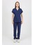 Daisy V Yaka Koyu Indigo Unisex Uniforma (Likralı) M - Takım - Hayır Isim Yazılmasın 3