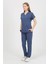 Daisy V Yaka Indigo Unisex Uniforma (Likralı) M - Takım - Hayır Isim Yazılmasın 1
