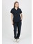 Daisy V Yaka Petrol Unisex Uniforma (Likralı) S - Takım - Hayır Isim Yazılmasın 1