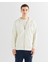 Erkek Krem Regular Fit Kapüşonlu Logolu Sweatshirt 2037021.113 1