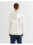 Erkek Krem Regular Fit Kapüşonlu Logolu Sweatshirt 2037021.113 2
