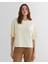 Kadın Krem Relaxed Fit Bisiklet Yaka Logolu T-Shirt 42324322T.130 1